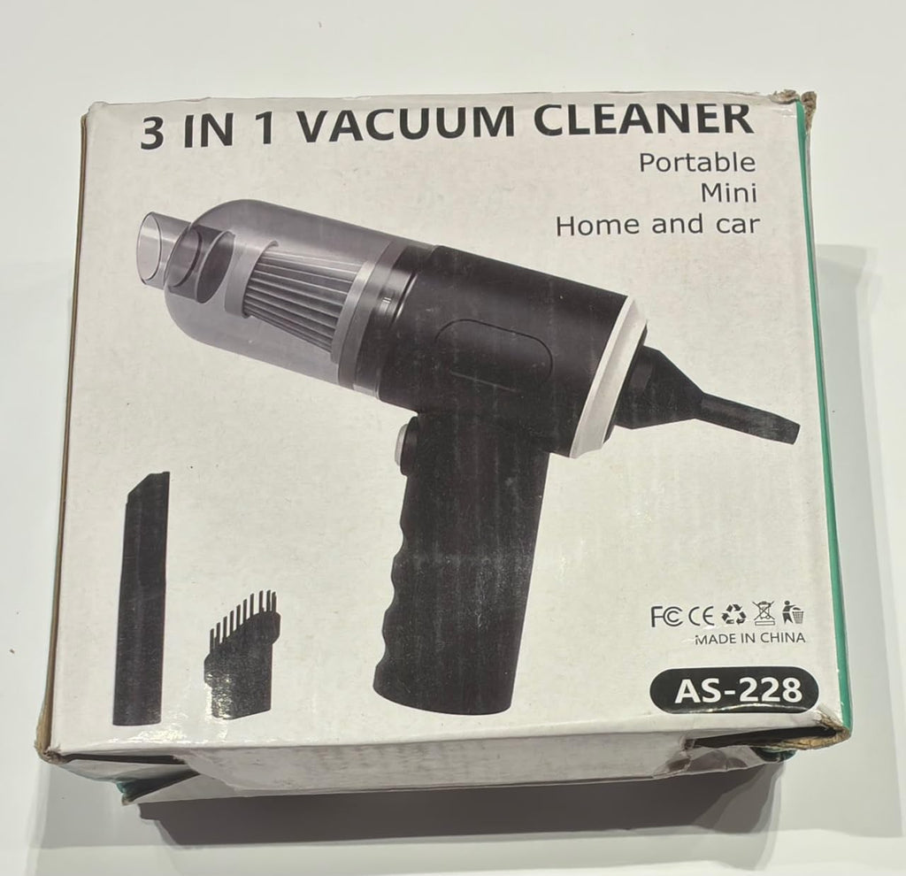 🚗 3-in-1 Portable Cordless Car Vacuum Cleaner | Powerful Cleaning & Air Blower