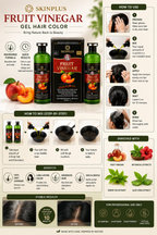 SkinPlus Fruit Vinegar Gel Hair Color – Natural Black 🖤 | 1+1 FREE 🎁