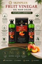 SkinPlus Fruit Vinegar Gel Hair Color – Natural Black 🖤 | 1+1 FREE 🎁