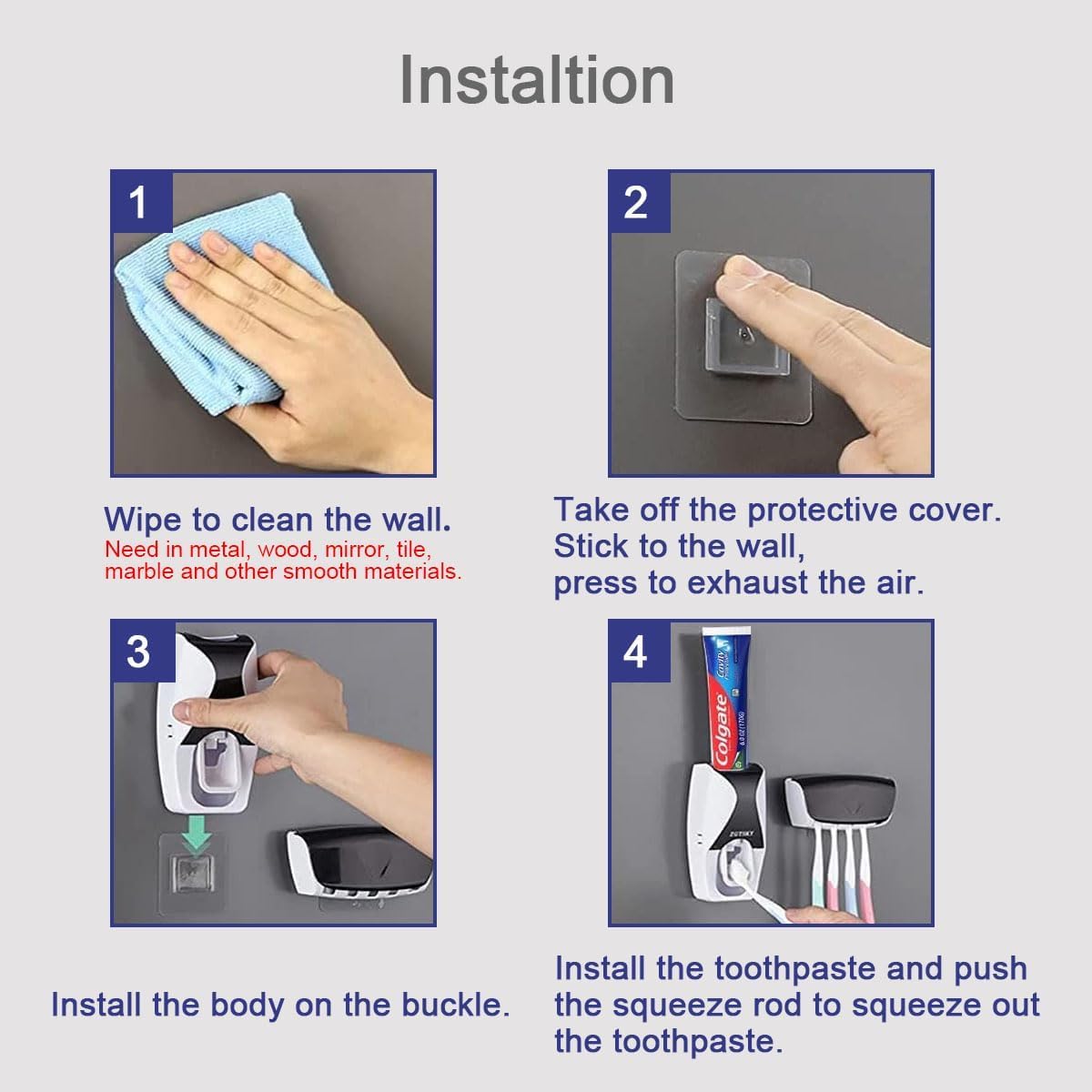 Automatic Toothpaste Dispenser Wall Mounted