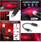 LED Car Roof Star Night Light Projector Atmosphere Galaxy Lamp USB Decorative Lamp Adjustable Car Interior Decor Light