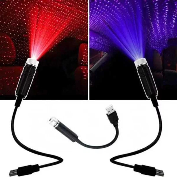 LED Car Roof Star Night Light Projector Atmosphere Galaxy Lamp USB Decorative Lamp Adjustable Car Interior Decor Light